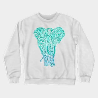 Not a circus turquoise elephant by #Bizzartino Crewneck Sweatshirt